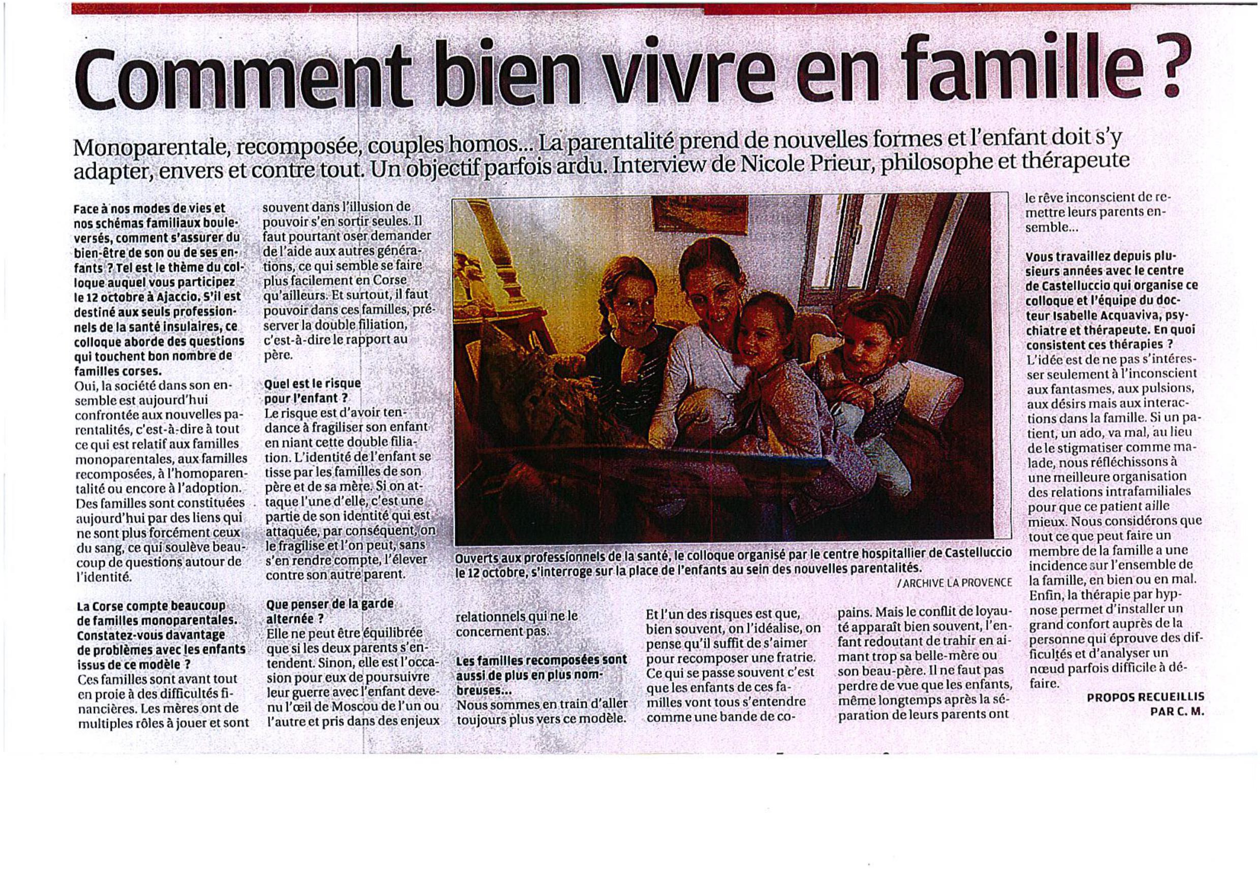 Article Corse-Matin du 2 octobre 2018