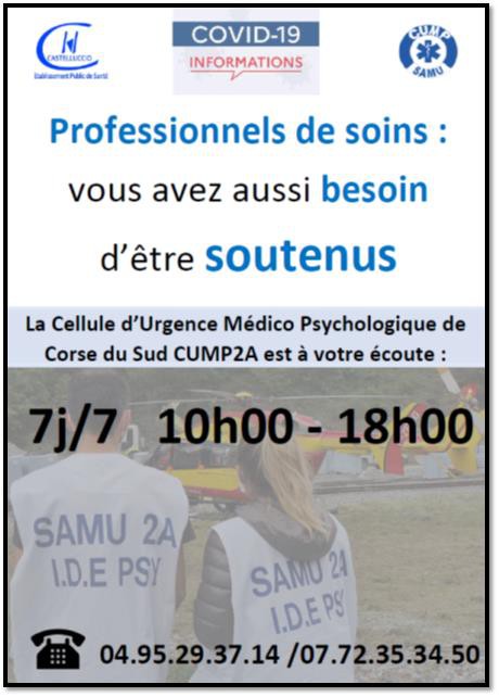 COVID-19 : soutien aux professionnels de soins