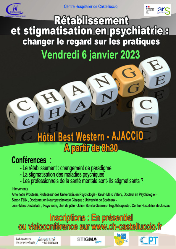 Colloque « Rétablissement et stigmatisation en psychiatrie : ​changer le regard sur les pratiques ».