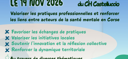 Les Premi&egrave;res Rencontres Soignantes de la Sant&eacute; Mentale Corse 